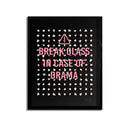 In Case of Drama - Framed 3D Art