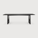 Oak Black Geometric Dining Table