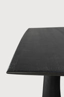 Oak Black Geometric Dining Table