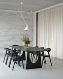 Oak Black Geometric Dining Table