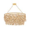 Vintage Gold Leaf Naxos Chandelier 24" by Corbett Lighting, view 2