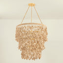 Vintage Gold Leaf Naxos Chandelier 30" by Corbett Lighting, view 2