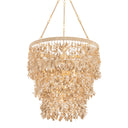 Vintage Gold Leaf Naxos Chandelier 30" by Corbett Lighting, view 3