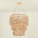 Vintage Gold Leaf Naxos Chandelier 30" by Corbett Lighting