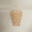 Vintage Gold Leaf Naxos Chandelier 42" by Corbett Lighting, view 4