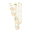 Vintage Polished Brass Solara Chandelier 32.75" x 34.5" by Corbett Lighting, view 4