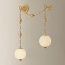 Vintage Brass Corda Wall Sconce 17.25" by Corbett Lighting, view 2