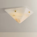 Vintage Brass Geo Flush Mount 6.75" by Corbett Lighting, view 2