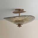 Old World Brass Alba Semi Flush 20" by Corbett Lighting, view 3