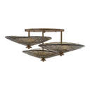 Old World Brass Alba Semi Flush 20" by Corbett Lighting, view 4