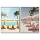 Beach Umbrella - 2 Piece Set