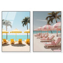 Beach Umbrella - 2 Piece Set