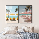 Beach Umbrella - 2 Piece Set