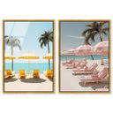 Beach Umbrella - 2 Piece Set
