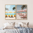 Beach Umbrella - 2 Piece Set