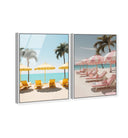 Beach Umbrella - 2 Piece Set