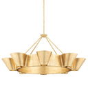 Vintage Gold Leaf Reeve Chandelier 37.5" by Hudson Valley