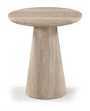 Cassino Concrete Indoor/Outdoor End Table - Travertine
