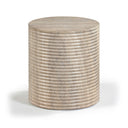 Rapallo Concrete Indoor/Outdoor End Table - Travertine