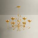Vintage Gold Leaf Innsbruck Chandelier 38" by Corbett Lighting, view 2