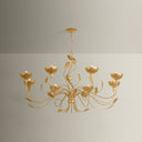 Vintage Gold Leaf Innsbruck Chandelier 52" by Corbett Lighting, view 4