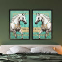 Teal Gilded Grace Duo - With Gold Leaf