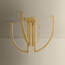 Vintage Brass Frankfurt Chandelier 24.25" by Corbett Lighting, view 3