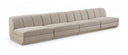 Modari 160" Fabric Upholstered 4pc. Armless Modular Sofa - Beige