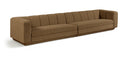 Modari 153.5" Fabric Upholstered 2pc. Modular Sofa - Brown