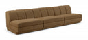 Modari 120" Fabric Upholstered 3pc. Armless Modular Sofa - Brown