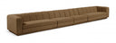 Modari 233.5" Fabric Upholstered 4pc. Modular Sofa - Brown