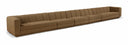 Modari 273.5" Fabric Upholstered 5pc. Modular Sofa - Brown