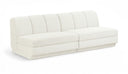 Modari 80" Fabric Upholstered 2pc. Armless Modular Sofa - Cream