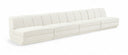 Modari 160" Fabric Upholstered 4pc. Armless Modular Sofa - Cream