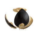 Gold Leaf and Black Lotus Semi Flush 19" x 13.5" by Hudson Valley