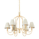Vintage Gold Leaf Warrensburg Chandelier 32.25" by Hudson Valley