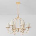 Vintage Gold Leaf Warrensburg Chandelier 32.25" by Hudson Valley, view 2