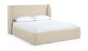 Warby Vegan Leather Upholstered Bed - Beige