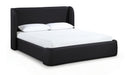 Warby Vegan Leather Upholstered Bed - Black