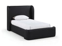 Warby Vegan Leather Upholstered Twin Bed - Black