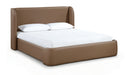 Warby Vegan Leather Upholstered Bed - Brown