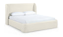 Warby Vegan Leather Upholstered Bed - Cream