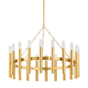 Aged Brass Pali Chandelier 42.25" by Hudson Valley
