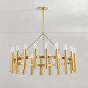 Aged Brass Pali Chandelier 42.25" by Hudson Valley, view 2