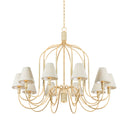 Vintage Gold Leaf Warrensburg Chandelier 44" by Hudson Valley