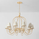 Vintage Gold Leaf Warrensburg Chandelier 44" by Hudson Valley, view 3