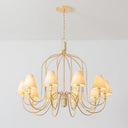 Vintage Gold Leaf Warrensburg Chandelier 44" by Hudson Valley, view 2