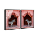 Zebras Apartment is Coral Pink Set