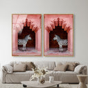 Zebras Apartment is Coral Pink Set