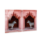 Zebras Apartment is Coral Pink Set